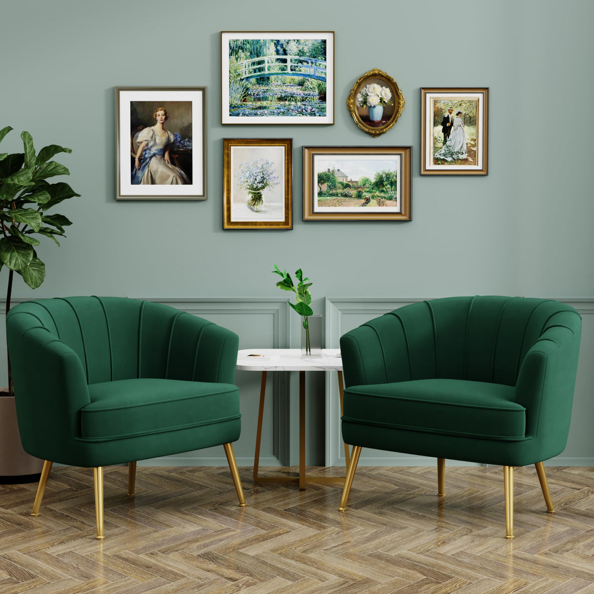 Bedroom Office Velvet Accent Chairs for Living Room