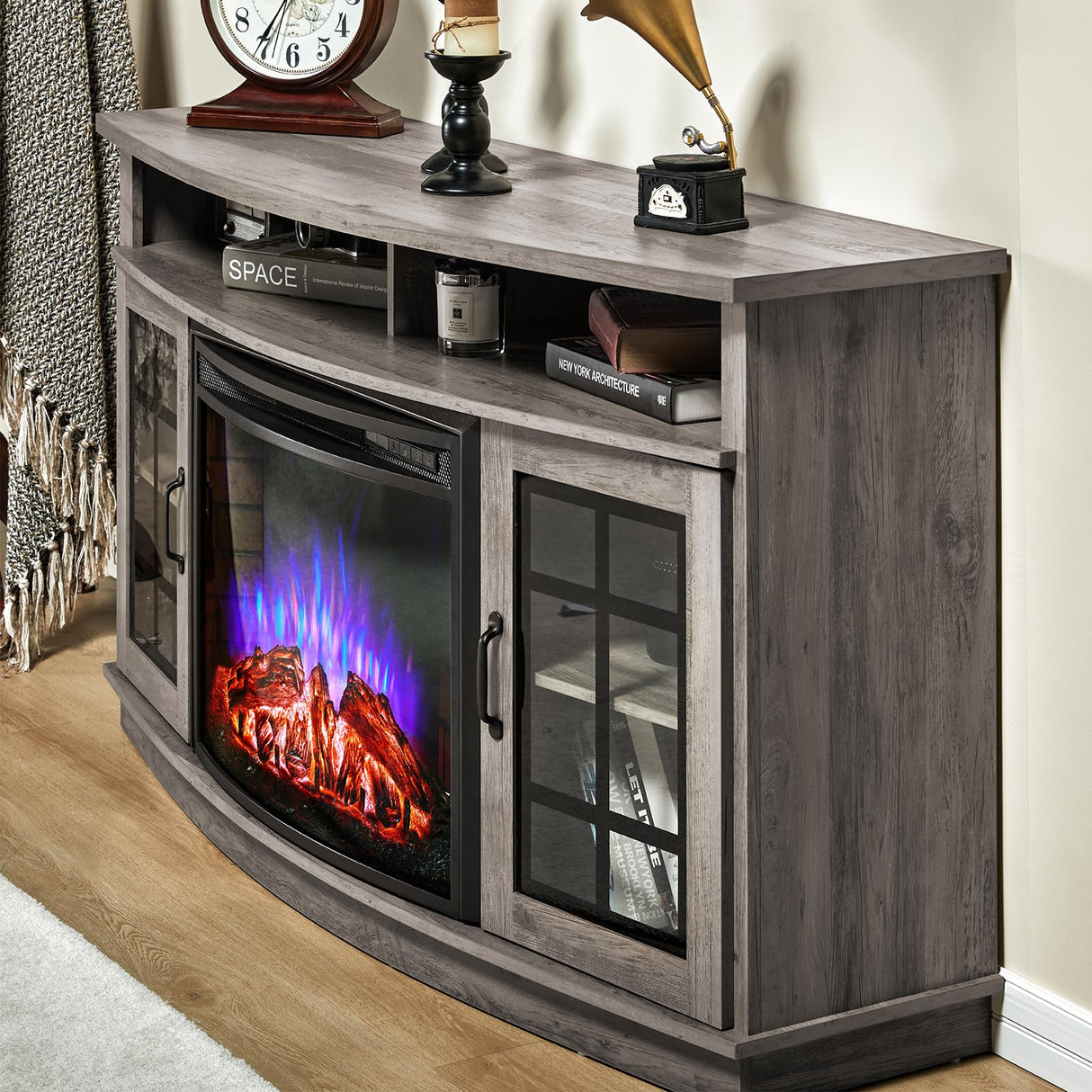 Electric Fireplace Media Entertainment Center