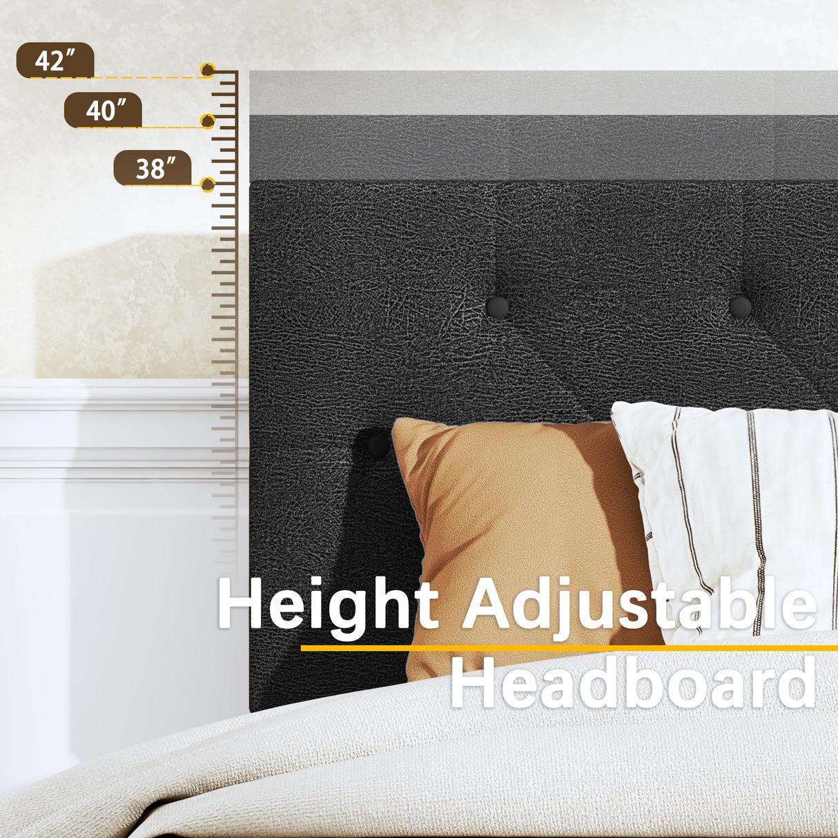 LuxeRest Upholstered Bed – Storage Drawers & Adjustable Headboard