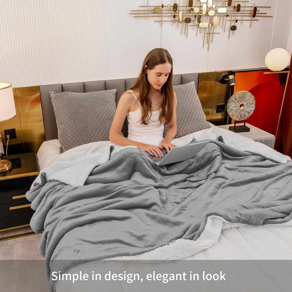 Warm Throw Blanket King - Thick Sherpa Flannel Reversible Blanket