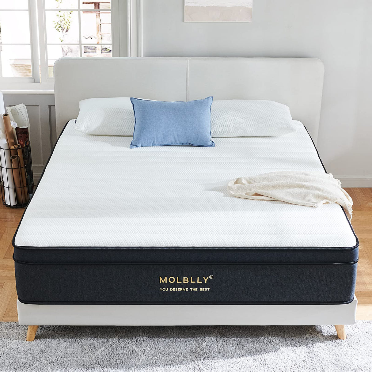 Full Mattress, 12 Inch Hybrid Mattress in a Box with Gel Memory Foam