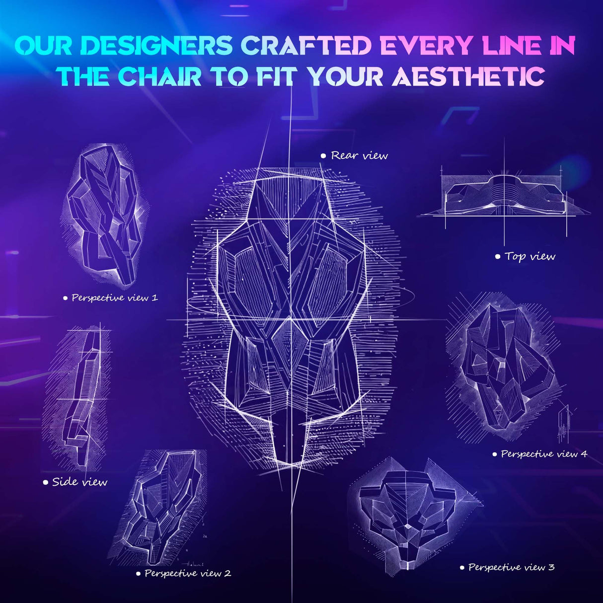 RGB Gaming Chair with LED Lights, Ergonomic Computer Chair for Adults