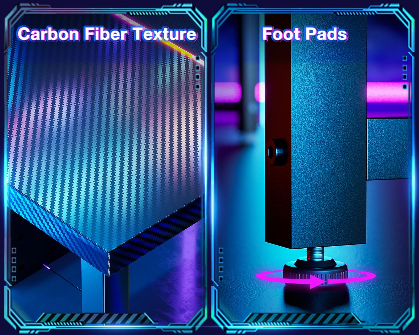 L Shaped Gaming Desk, 51 Inch Computer Desk with Monitor Stand