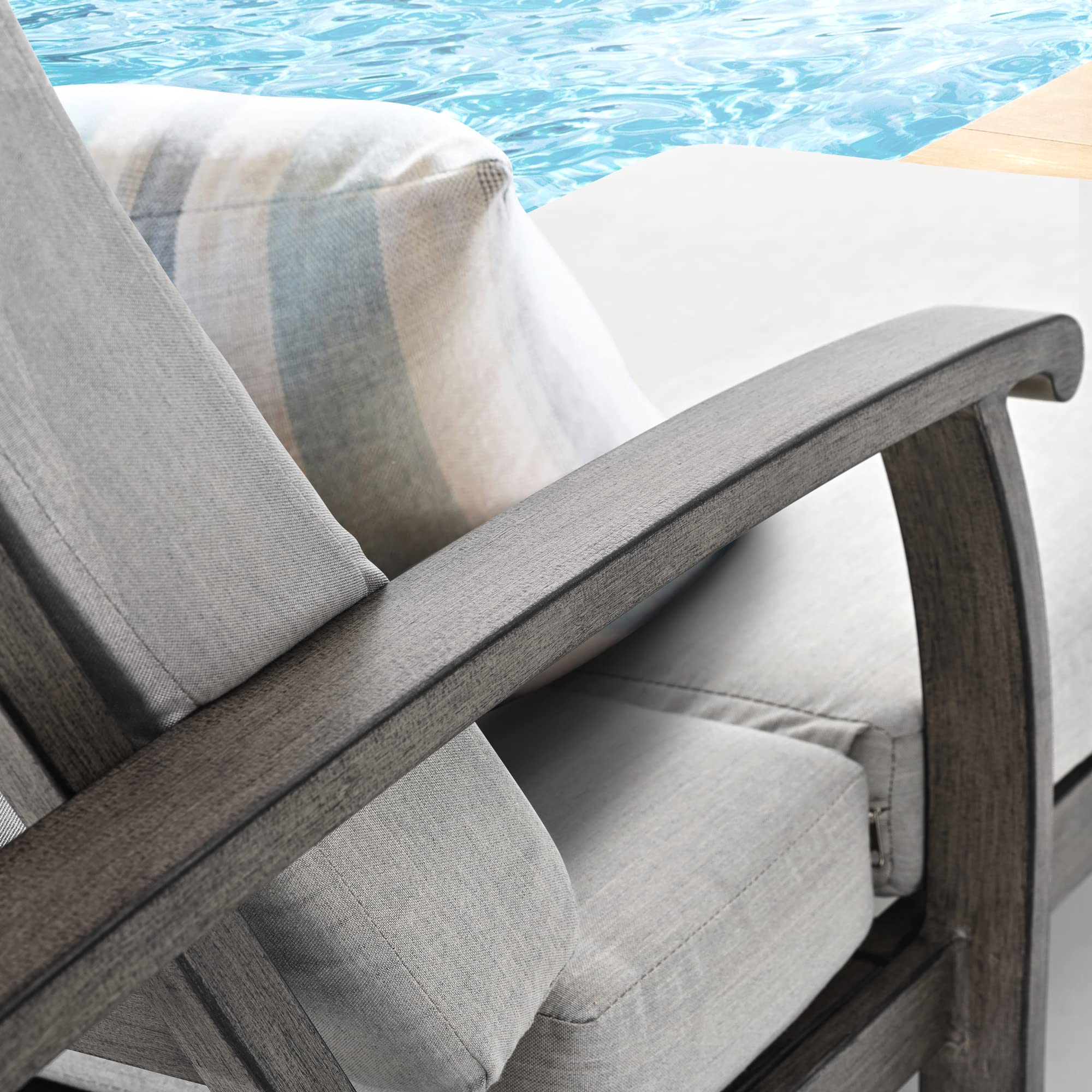 Aluminum Patio Chaise Lounge Set 3 Pieces, Patio Lounge Chair