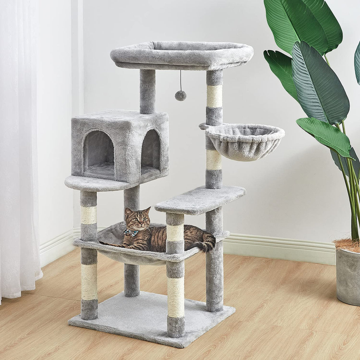 Kilodor 49.2 Inches Multi-Level Cat Tree Condo,Cat Tower