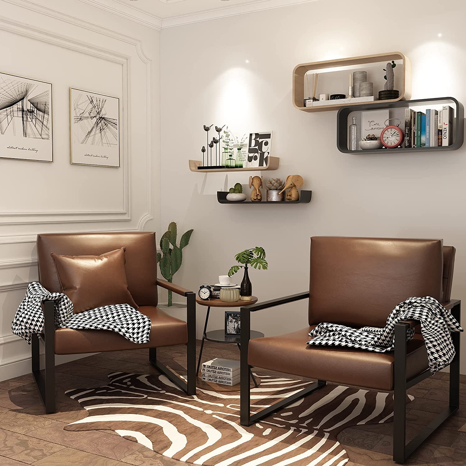 Accent Chair Sofa Chair with Extra-Thick Padded Backrest and Seat Cushion Single Sofa