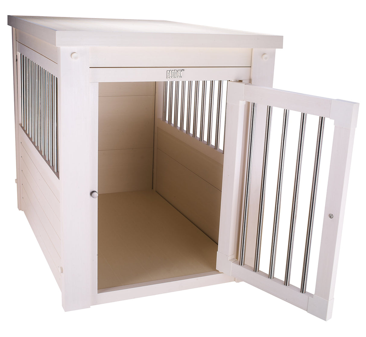 ecoFLEX Pet Crate/End Table, Medium, Antique White