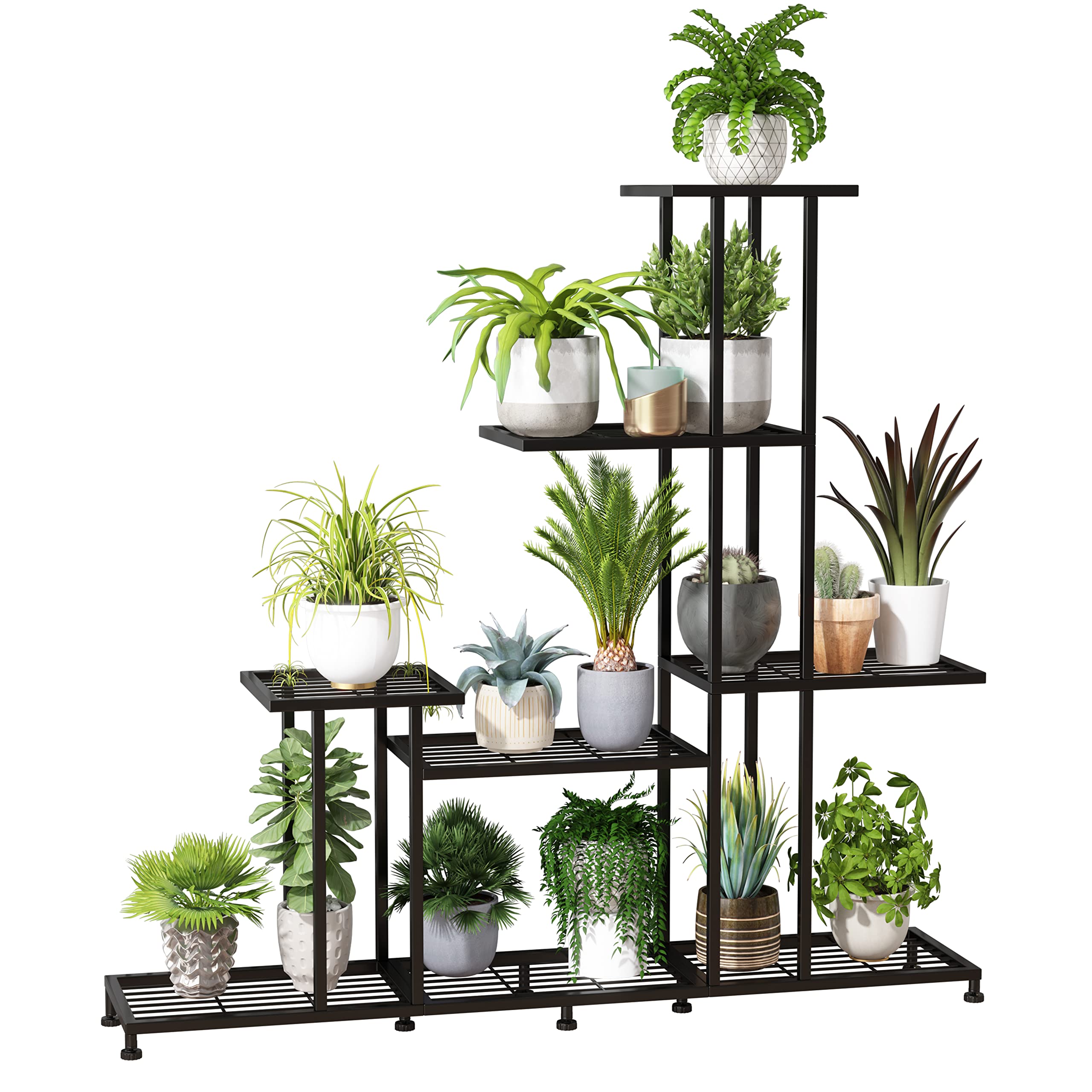 VersaTier 5 Tier Metal Plant Stand – Indoor & Outdoor Plant Display Rack