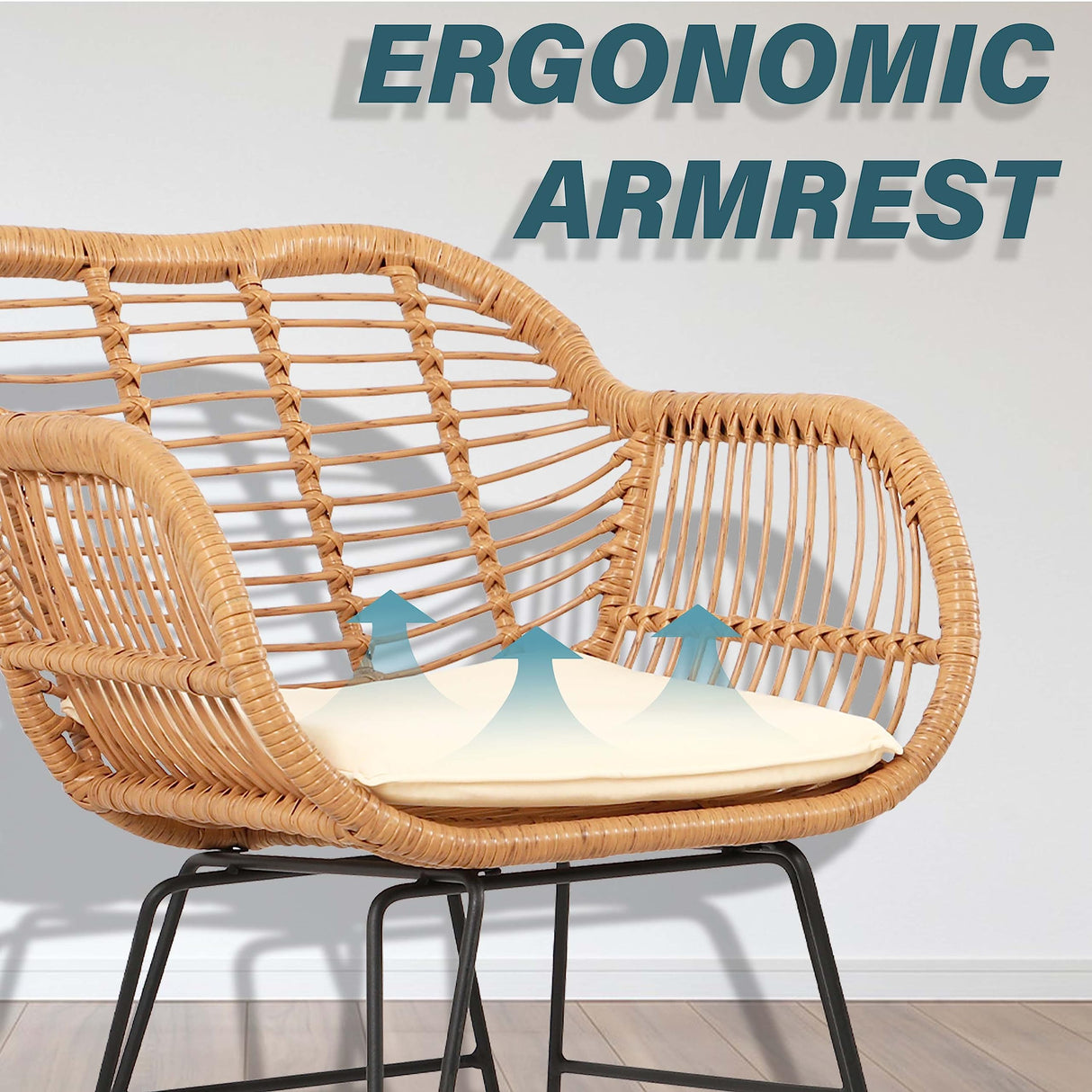 3 Piece Patio Set, Outdoor Bistro Set, Balcony Furniture