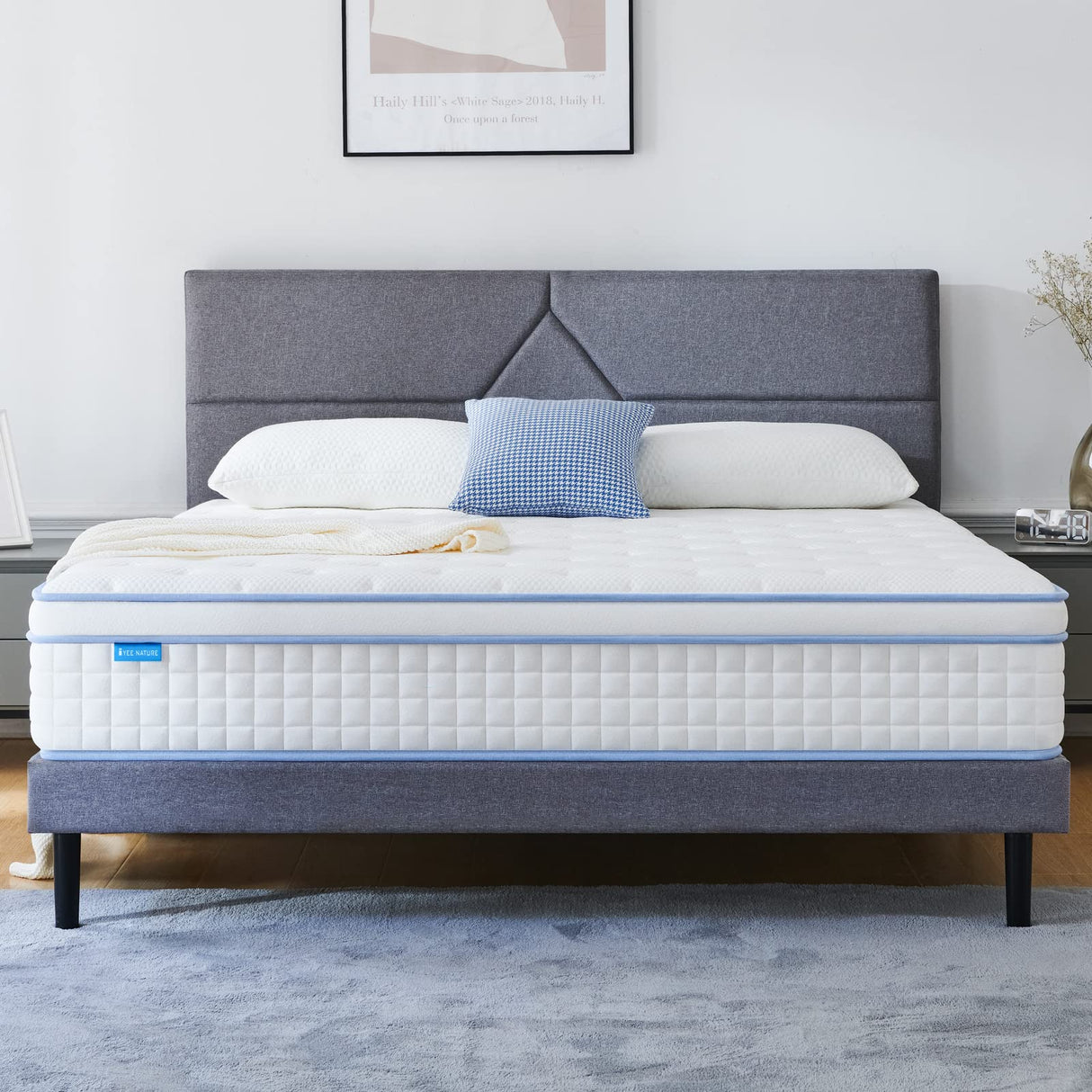 12 Inch Queen Size Hybrid Mattress Individual Pocket