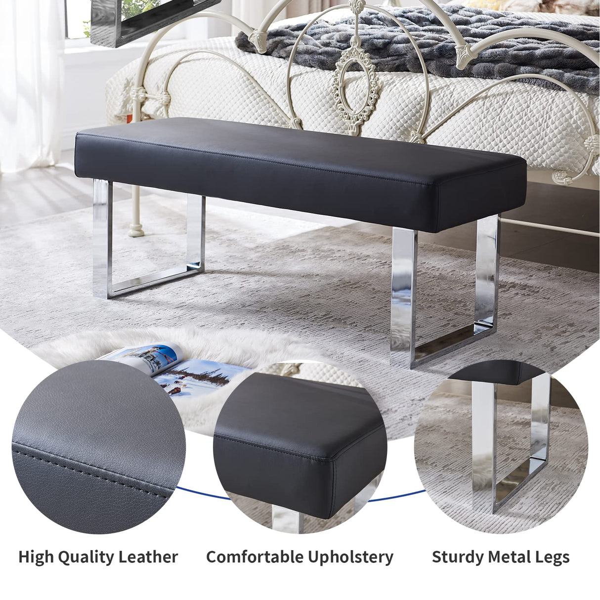 6 Piece Dining Table Set for 6, Wood Kitchen Table