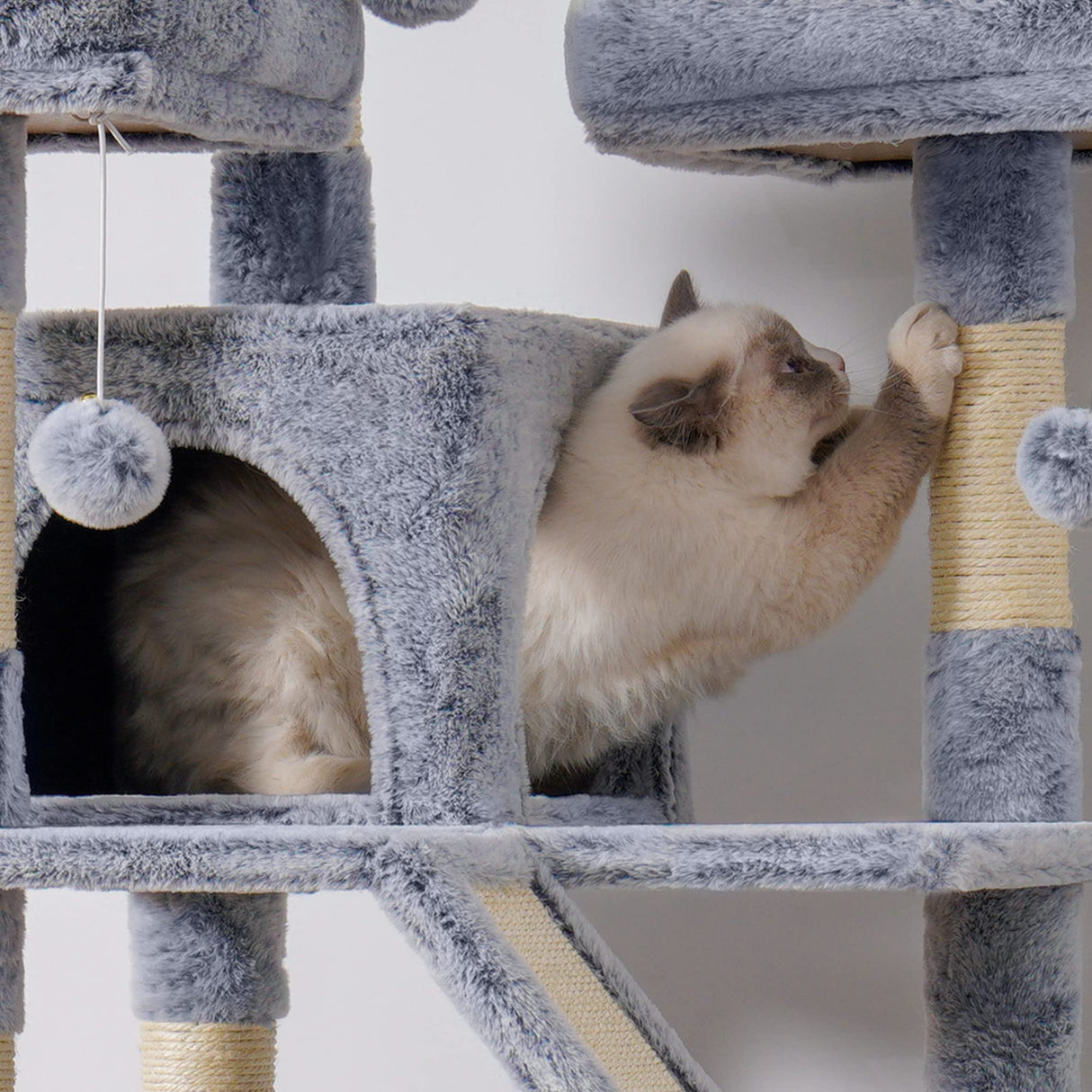 Cat Tree, 73 inches Tall Cat Tower for Large Cats 20 lbs Heavy Duty for Indoor Cats,Big