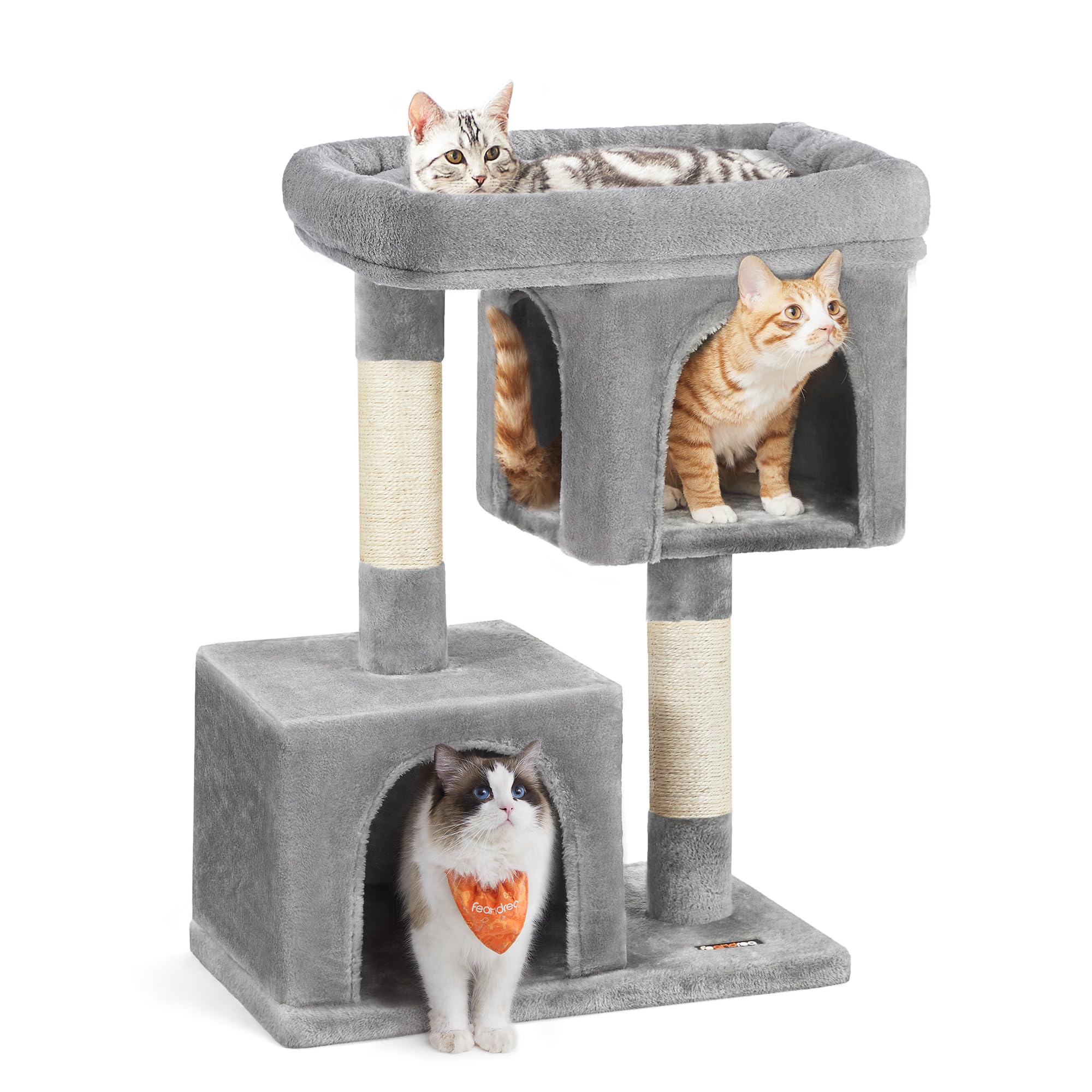Cat Tree with Sisal-Covered Scratching Posts