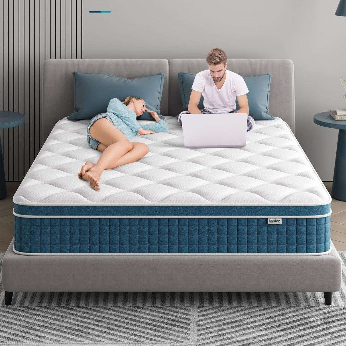 Full Size Mattress 12 Inch, Hybrid Full Mattress in a Box Bed Mattress