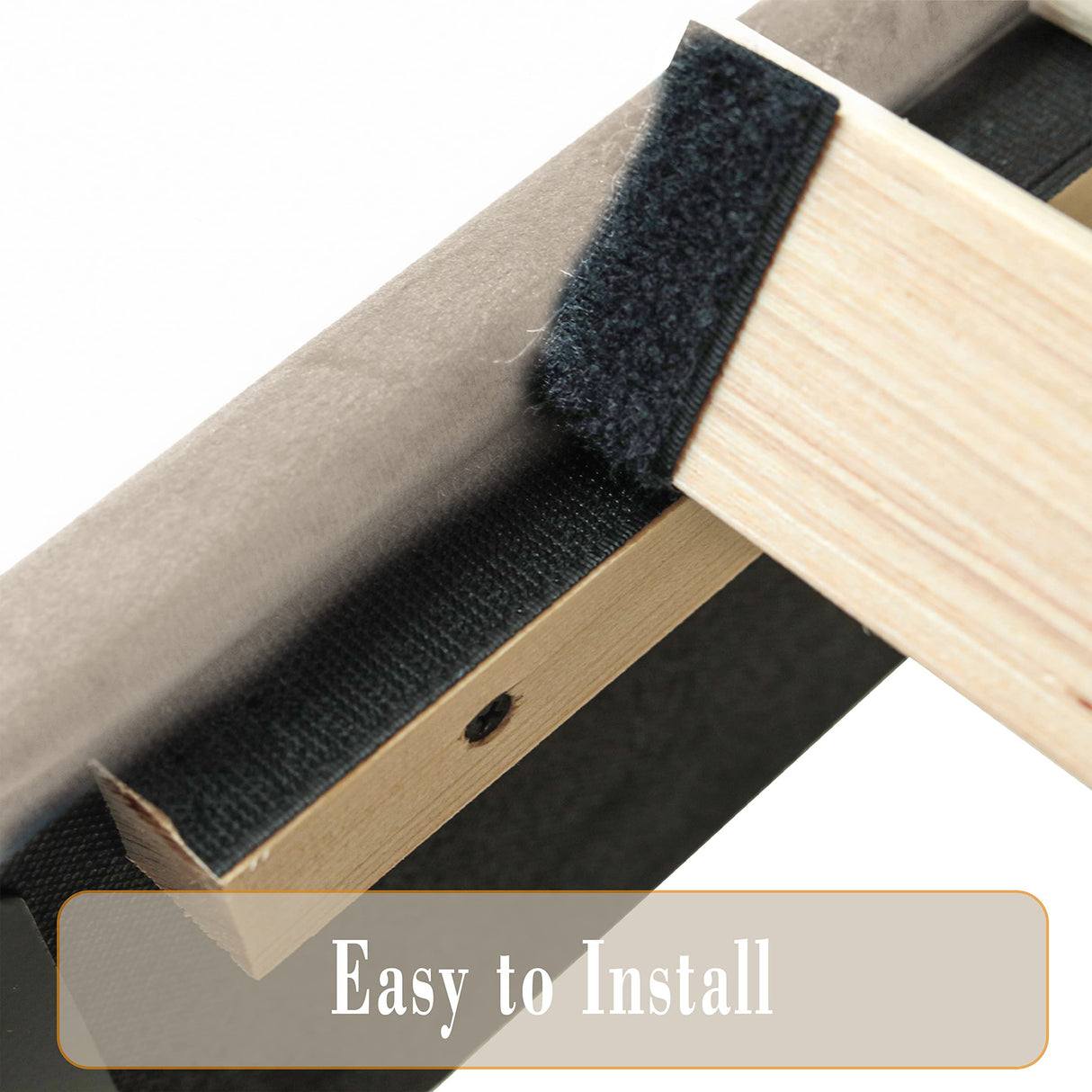 King Size Bed Frame, Upholstered Platform Bed King with Headboard Heavy Strong Metal