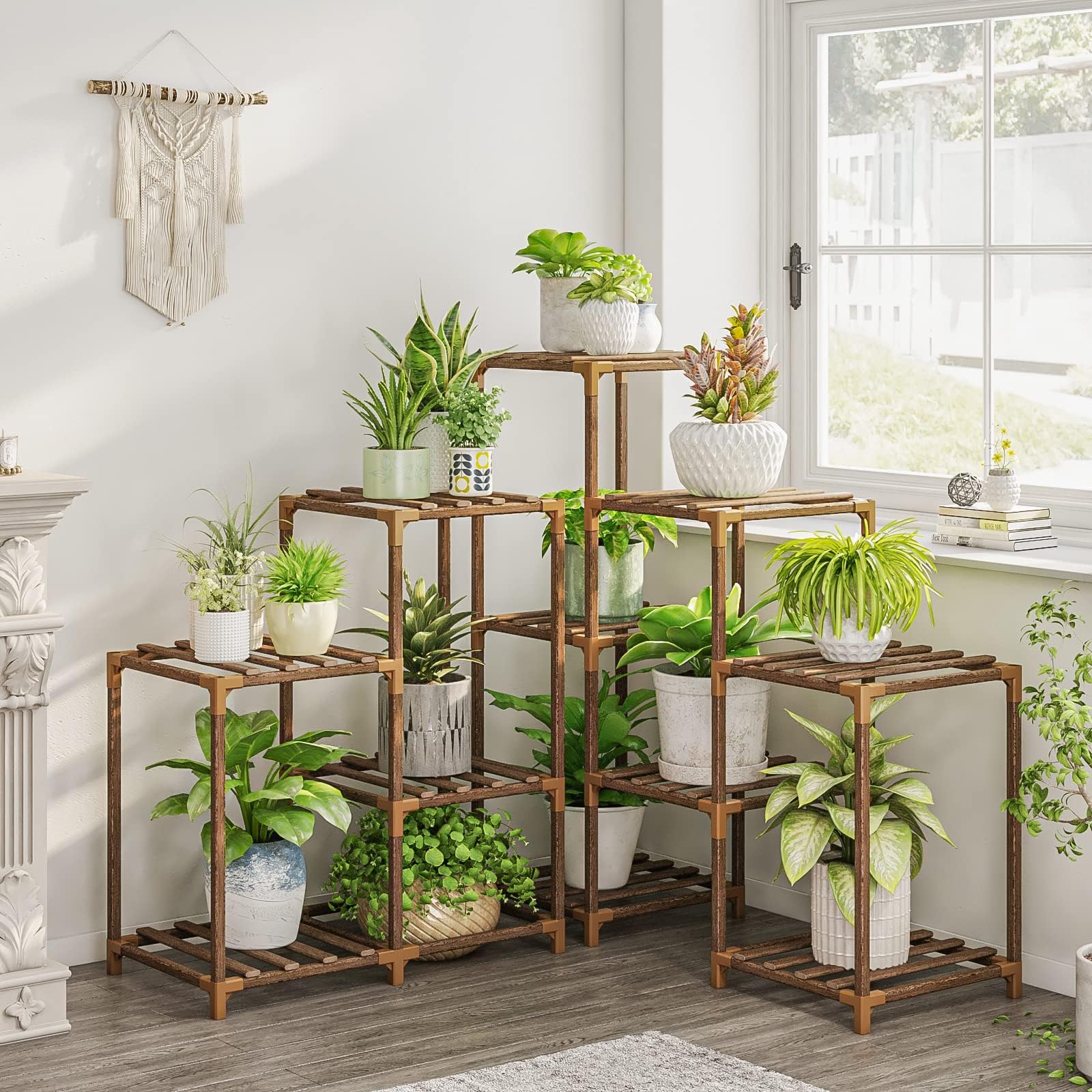 Outdoor Plant Stand Indoor Corner Plant Shelf 11 Potted Large Plant Holder