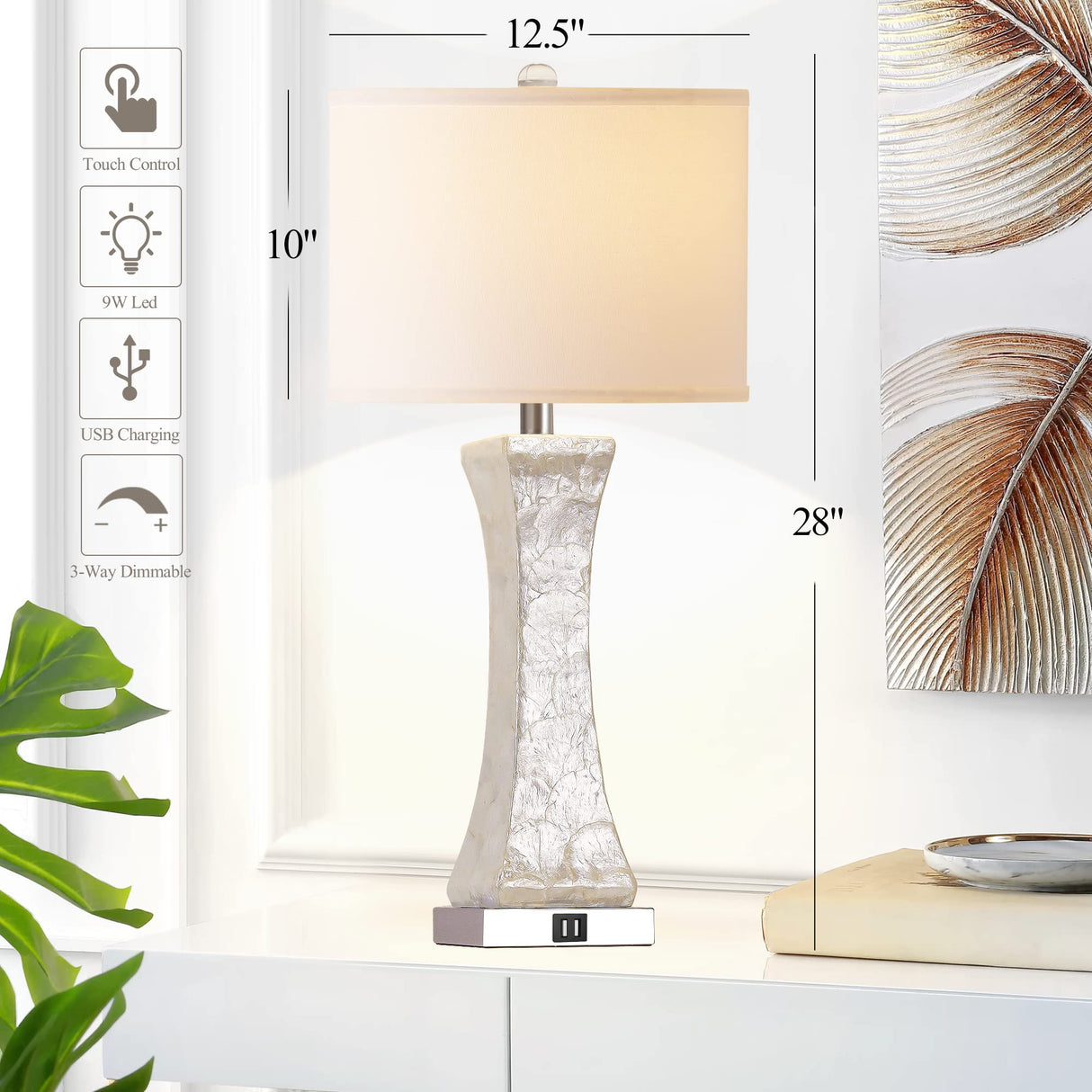 Set of 2 Touch Control Table Lamps