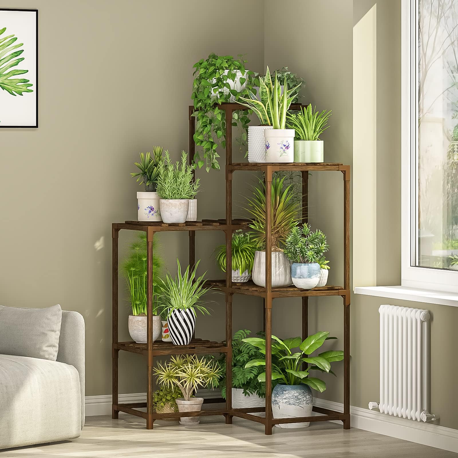 Bamworld 7-Tier Wooden Plant Stand