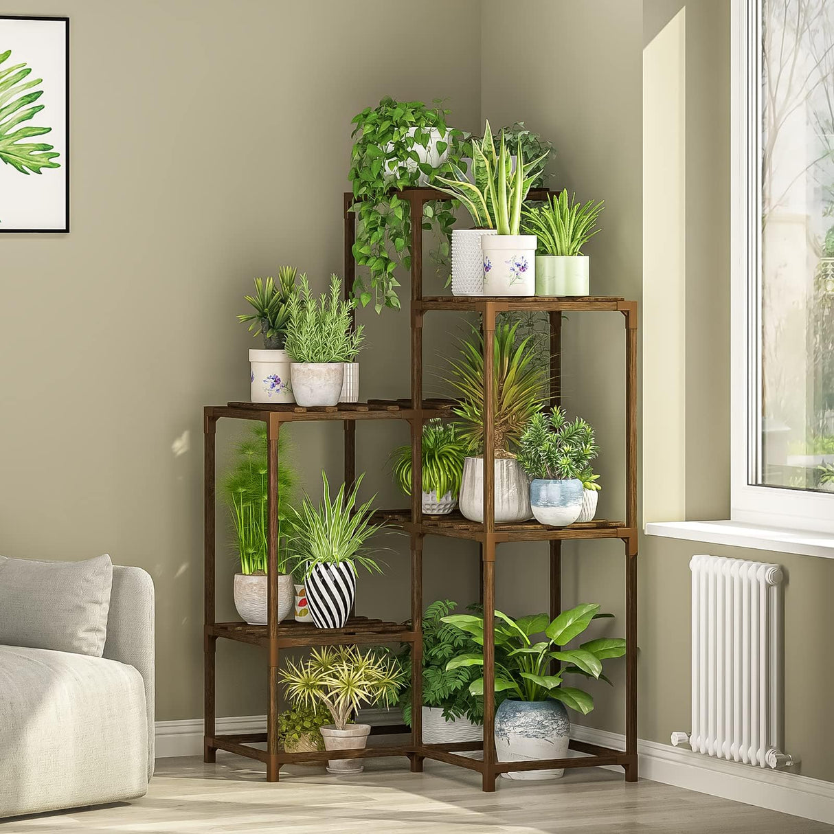 Bamworld 7-Tier Wooden Plant Stand