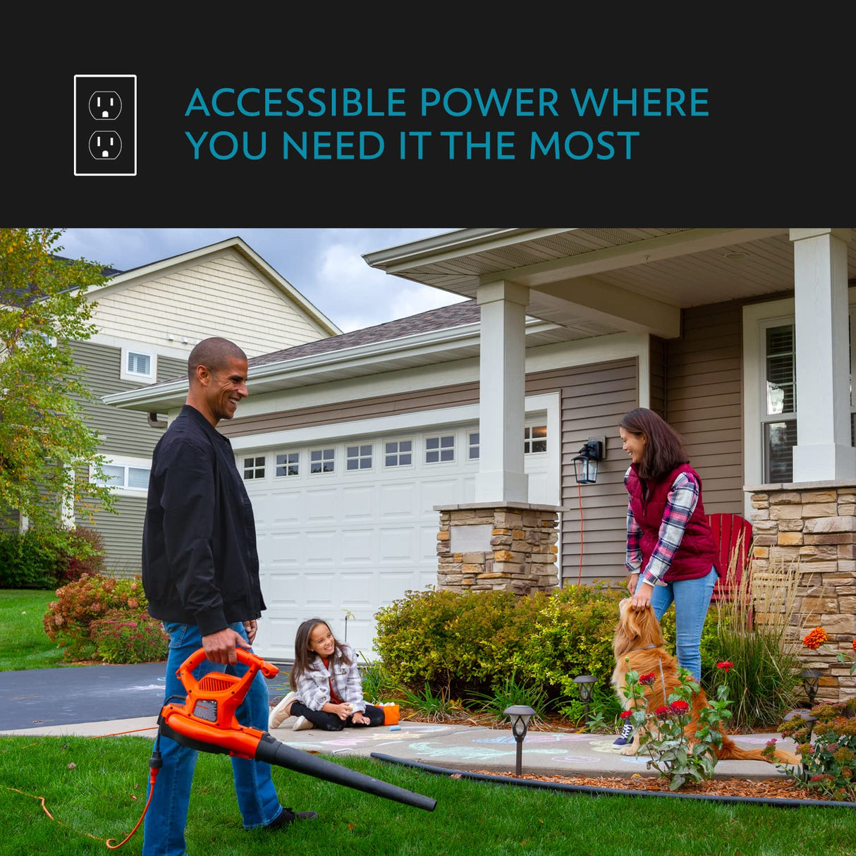 31703 Spence 1-Light Wall Lantern with Glass and Built-in GFCI Outlet