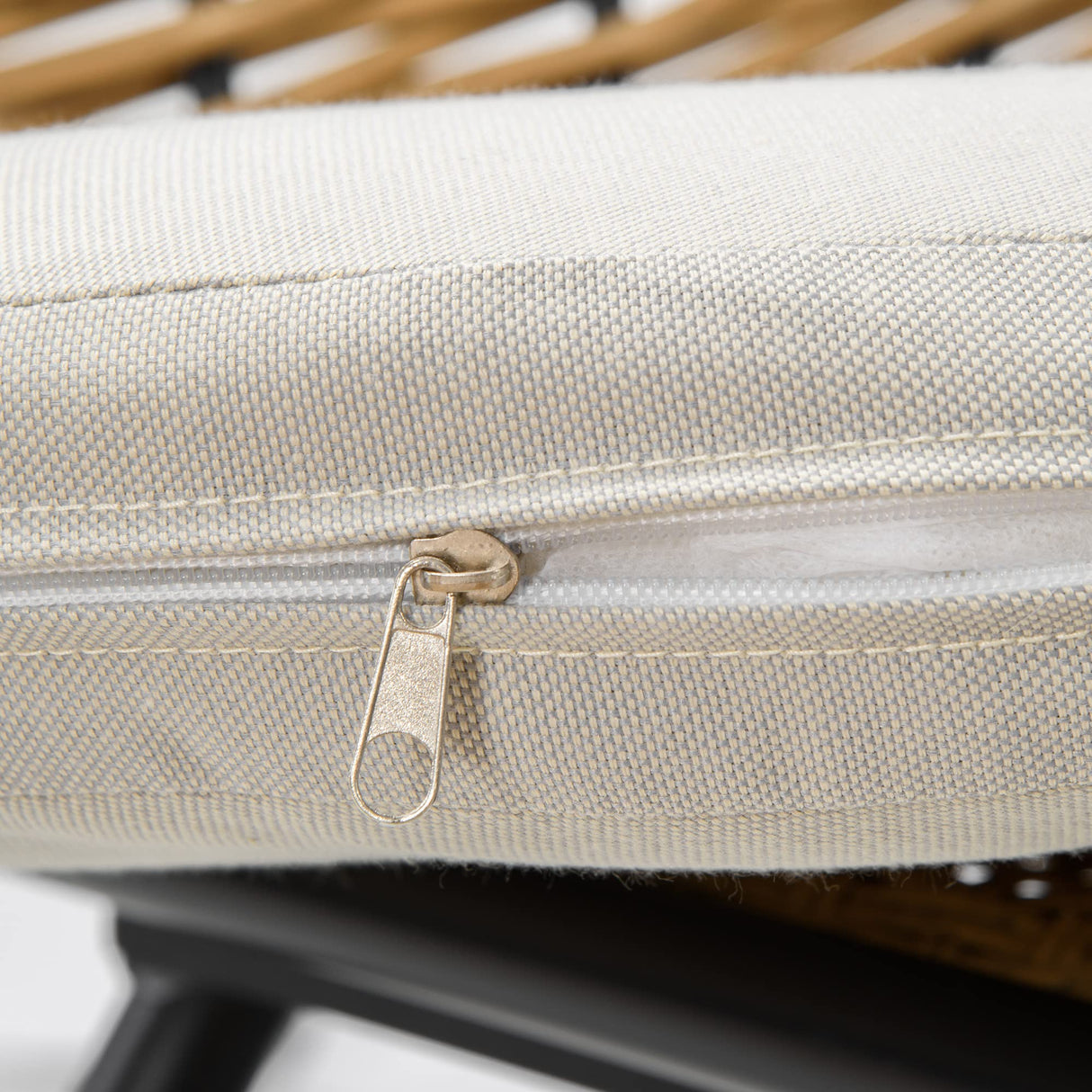 3 Pieces Patio PE Rattan Bistro Set, Outdoor Round Wicker Coffee Set