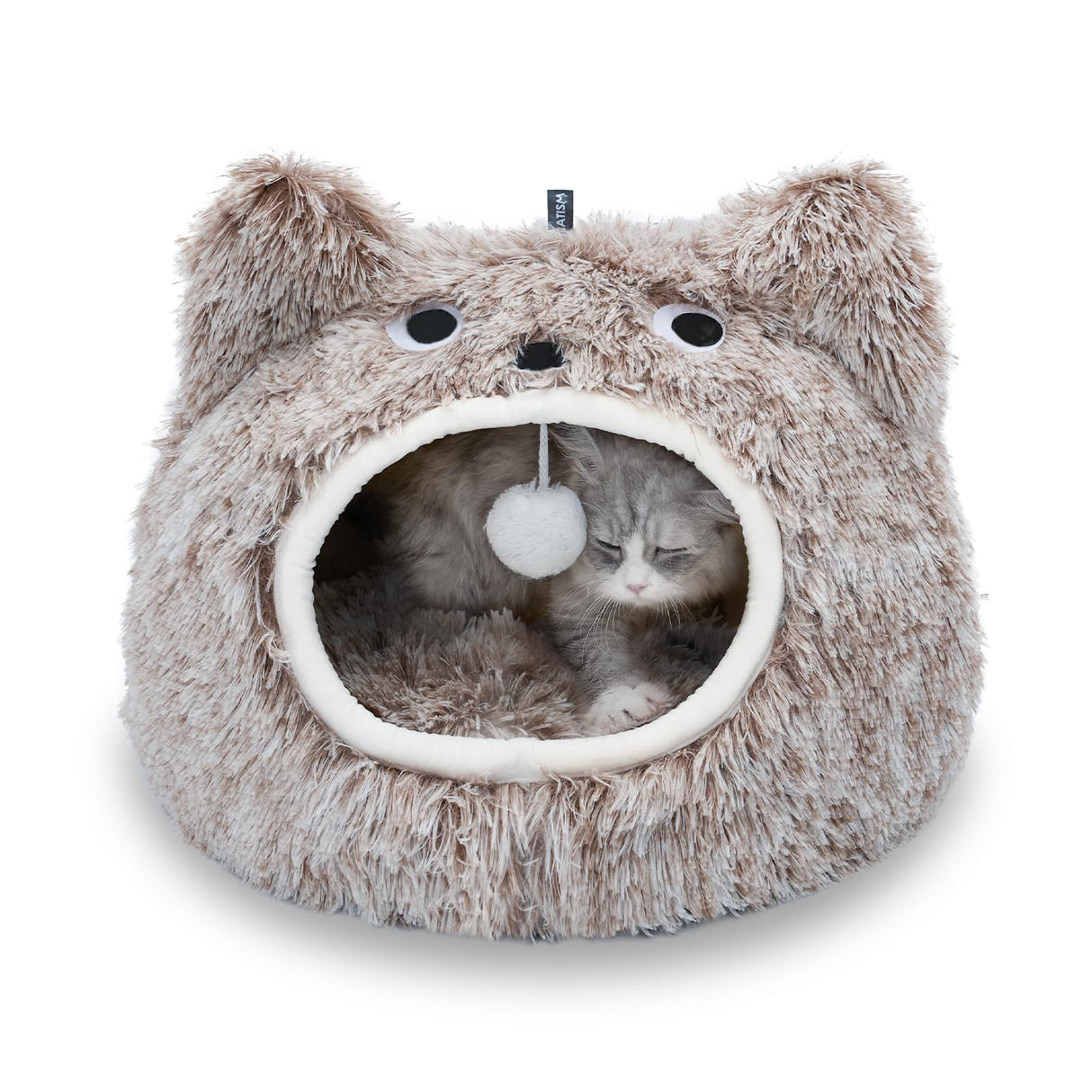 Cat Bed Cute Cat Bed Cave, Soft Plush Cat House, Cozy for Indoor Cats