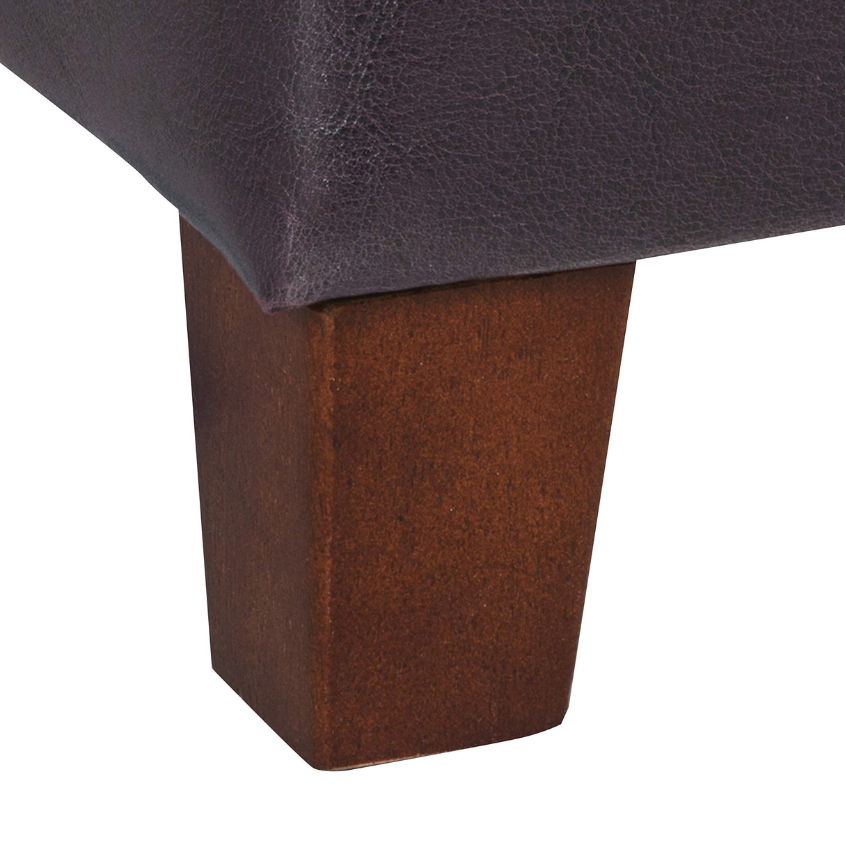 Leatherette Tufted Square Storage Ottoman with Hinged Lid