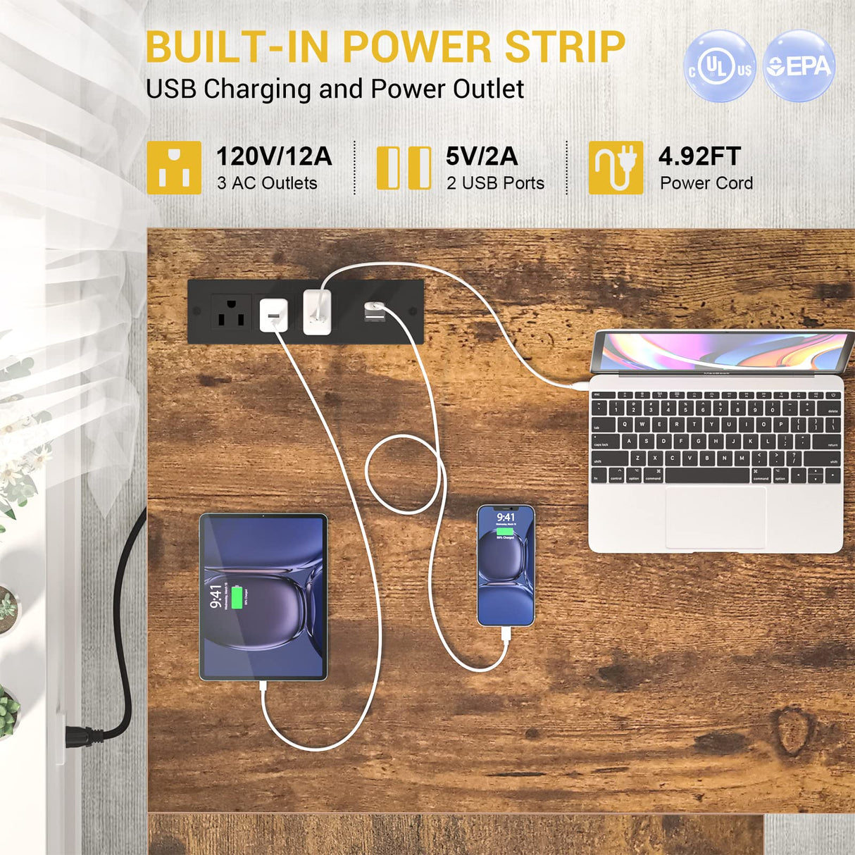 Reversible L-Shaped Corner Computer Desks