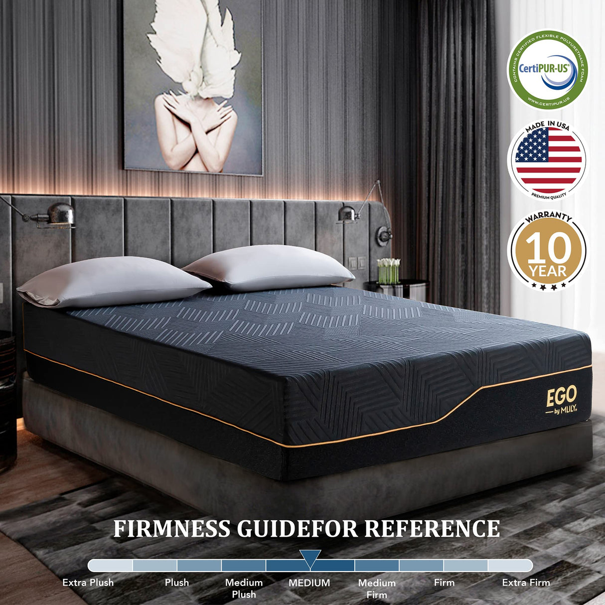 14 Inch King Size Memory Foam Mattress for Back Pain