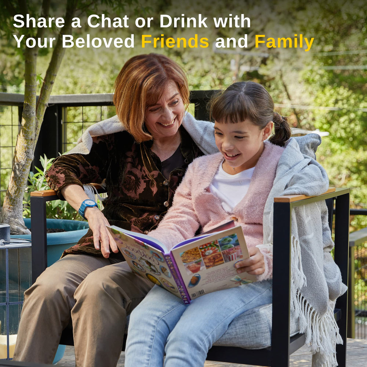 Courtyard Patio Furniture Set, 4-Piece Outdoor Patio Set