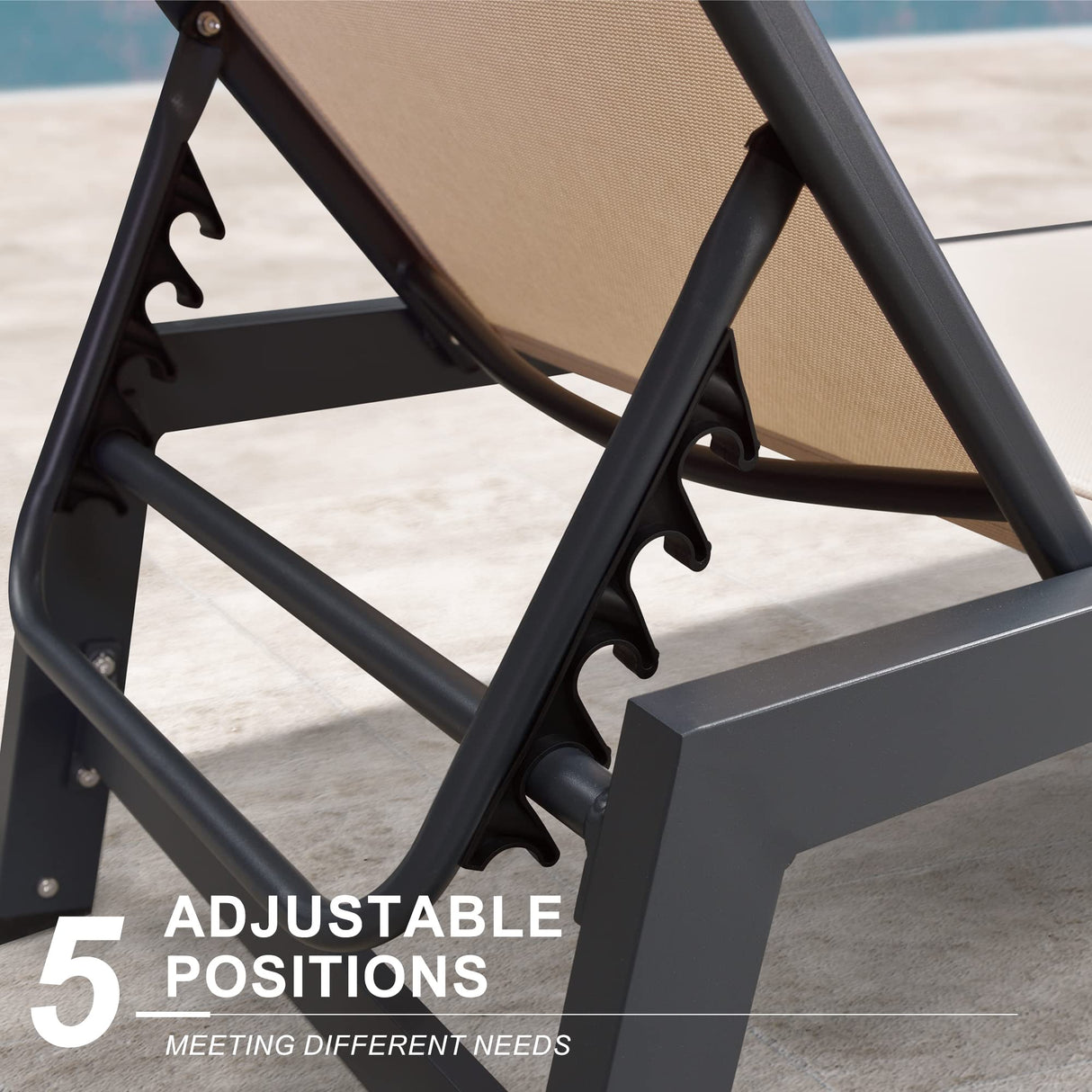 Patio Chaise Lounge Set 4 Pieces Aluminum Outdoor Lounge Chairs