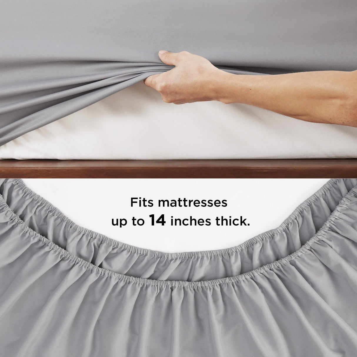 Queen Comforter Set - 7 Pieces Solid Grey Queen Bed in a Bag