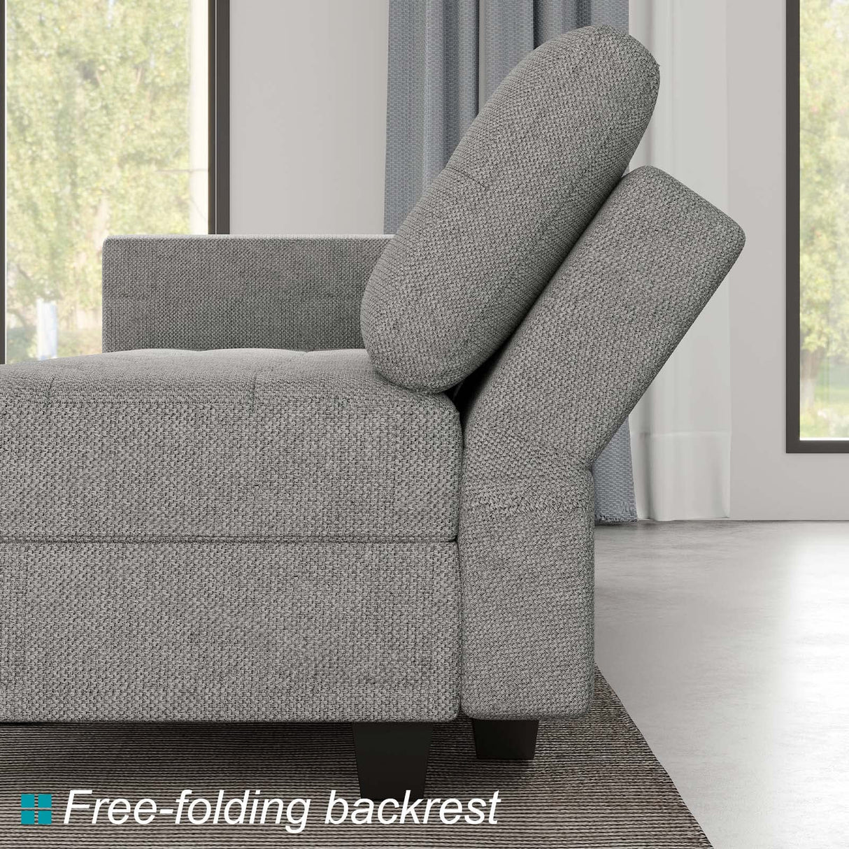 Sofa Couch with Storage Seats Convertible Sectional Couch