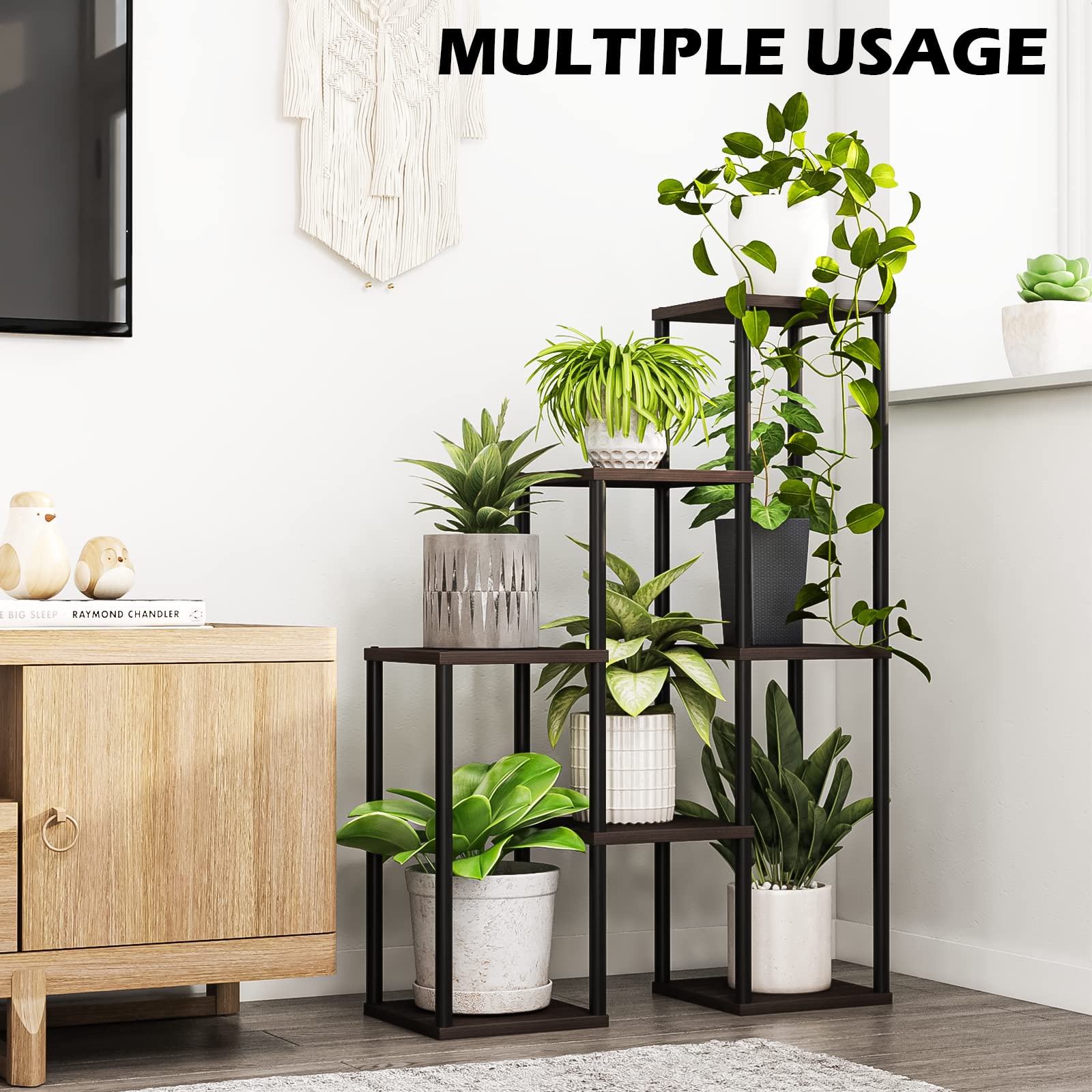 Arbor Heights 7 Pot Multi-Tier Metal Plant Stand