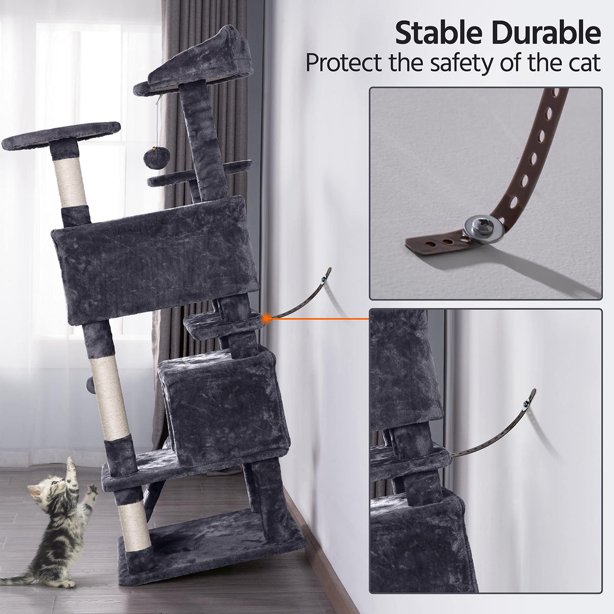 Condo Furniture Scratch Post for Kittens Pet House Play