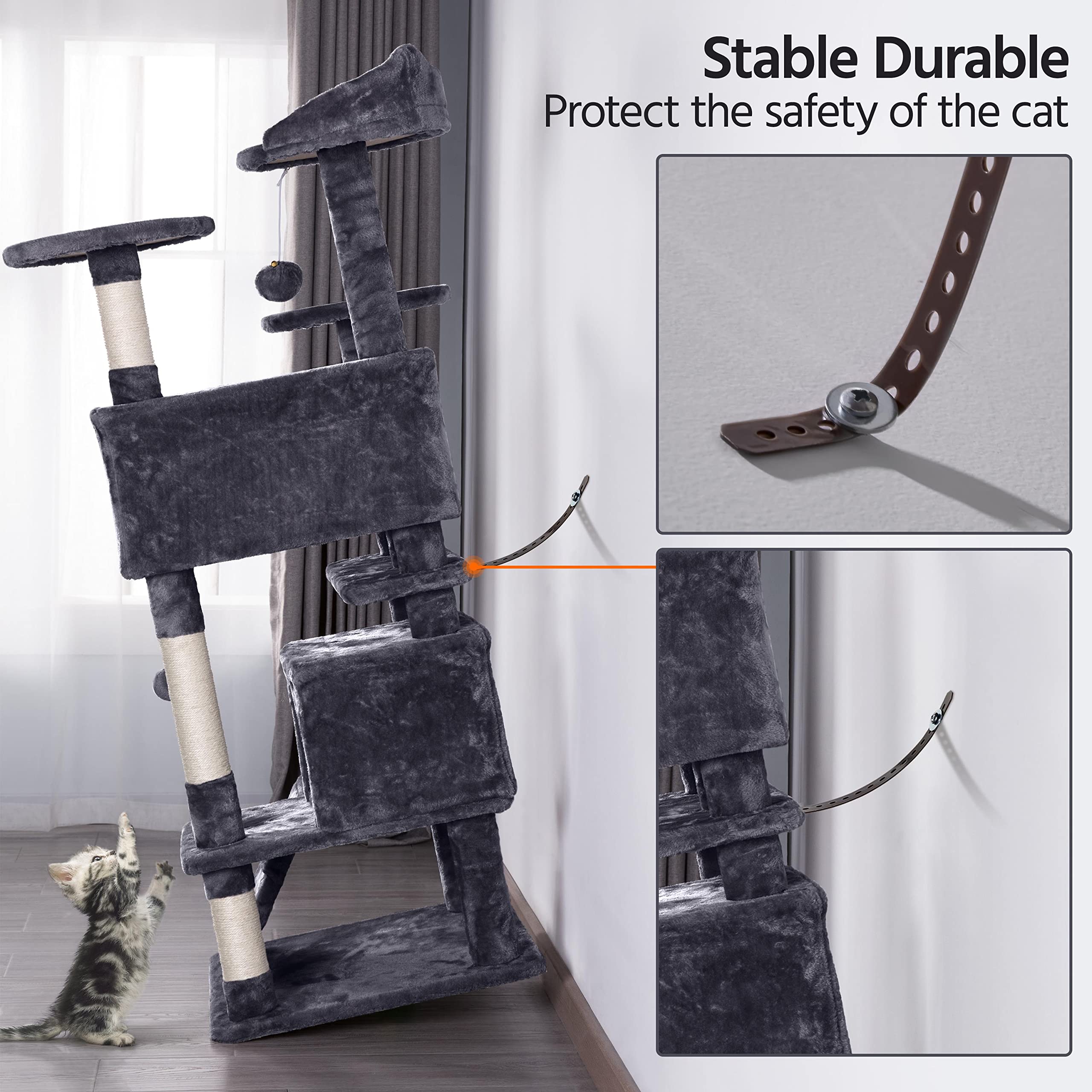 Condo Furniture Scratch Post for Kittens Pet House Play