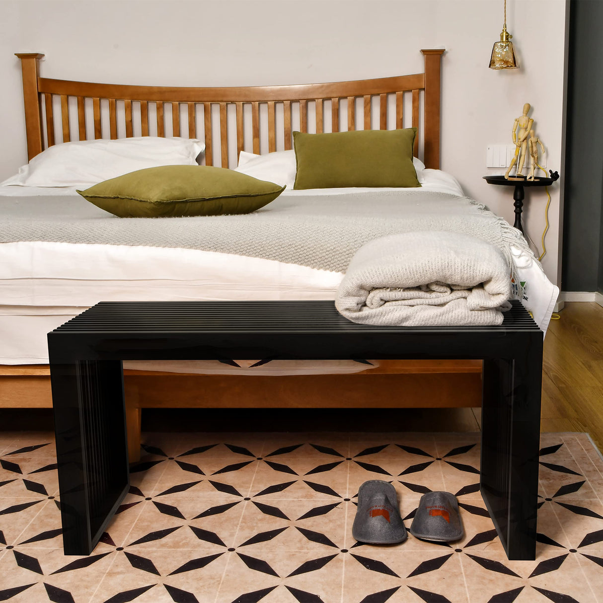 Bamboo Dining Bench, Indoor Storage Bench Wood