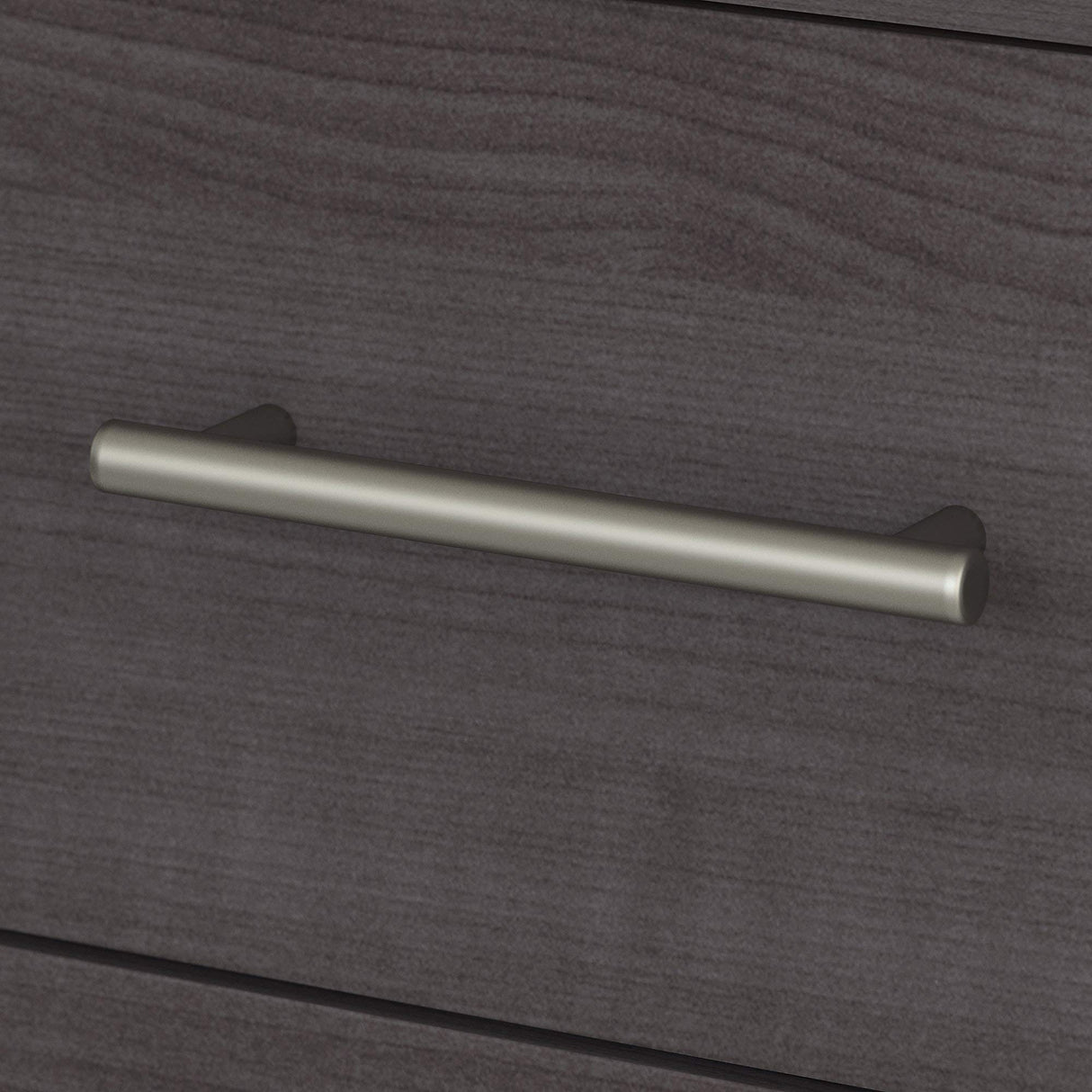 Somerset L Shaped Desk with Storage in Storm Gray Corner