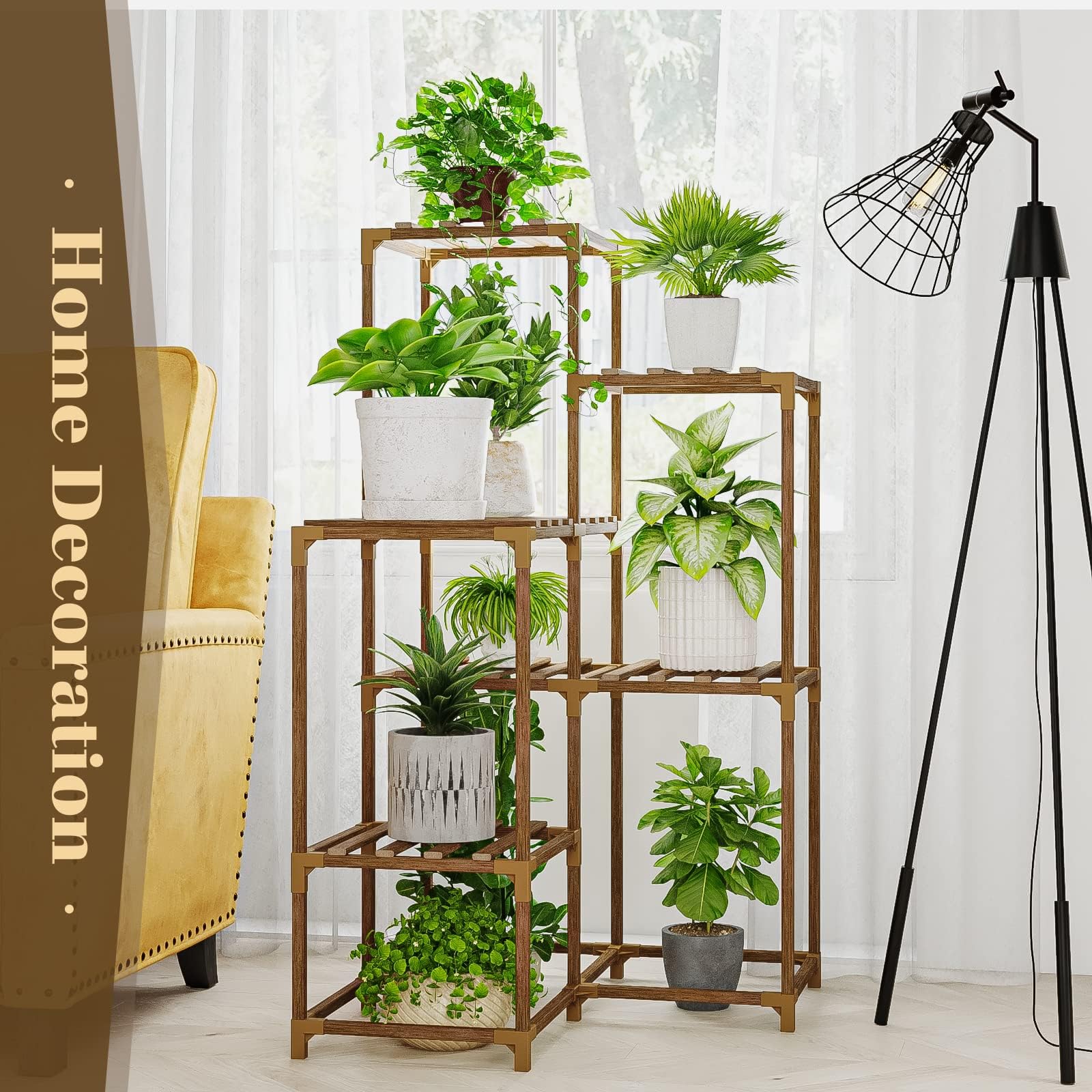 Bamworld 7-Tier Wooden Plant Stand