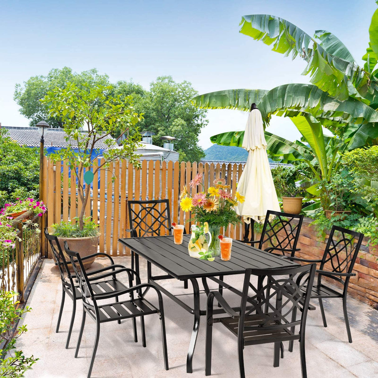 Outdoor Table Patio Dining Furniture Set