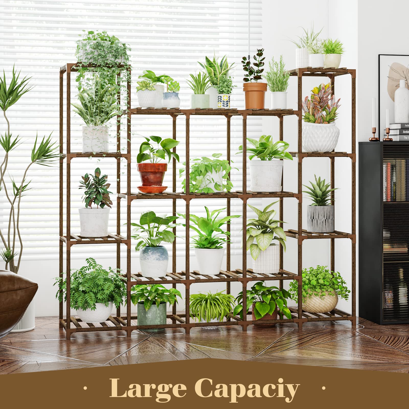 Eco Friendly 11-Tier Wooden Plant Stand