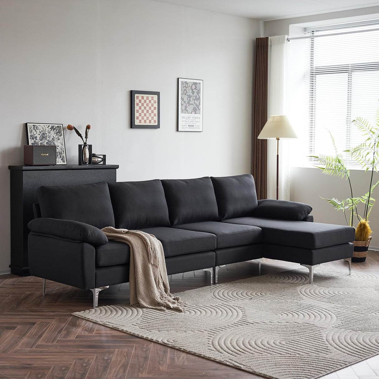 Convertible Sectional Sofa 110 L Shape Sofa