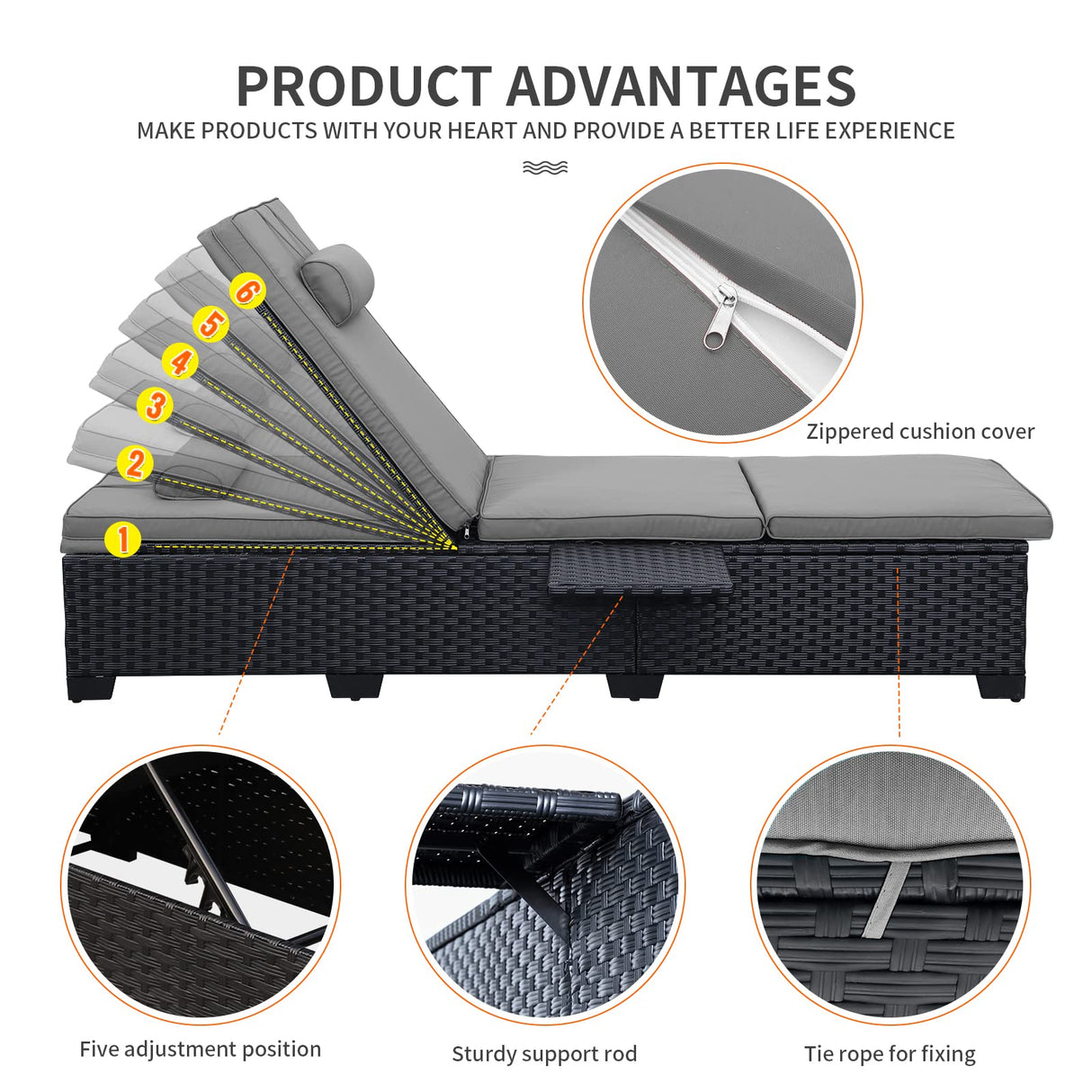 Outdoor Patio Chaise Lounge Chairs for Outside Set of Chair Pool