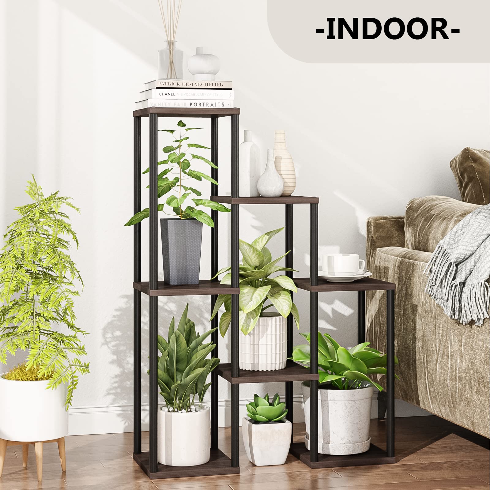 Arbor Heights 7 Pot Multi-Tier Metal Plant Stand