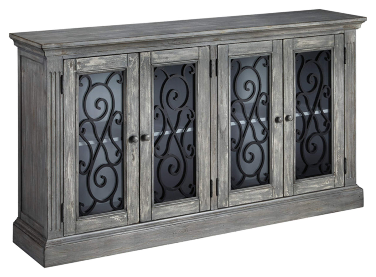 Mirimyn Vintage 65" 4-Door Accent Cabinet