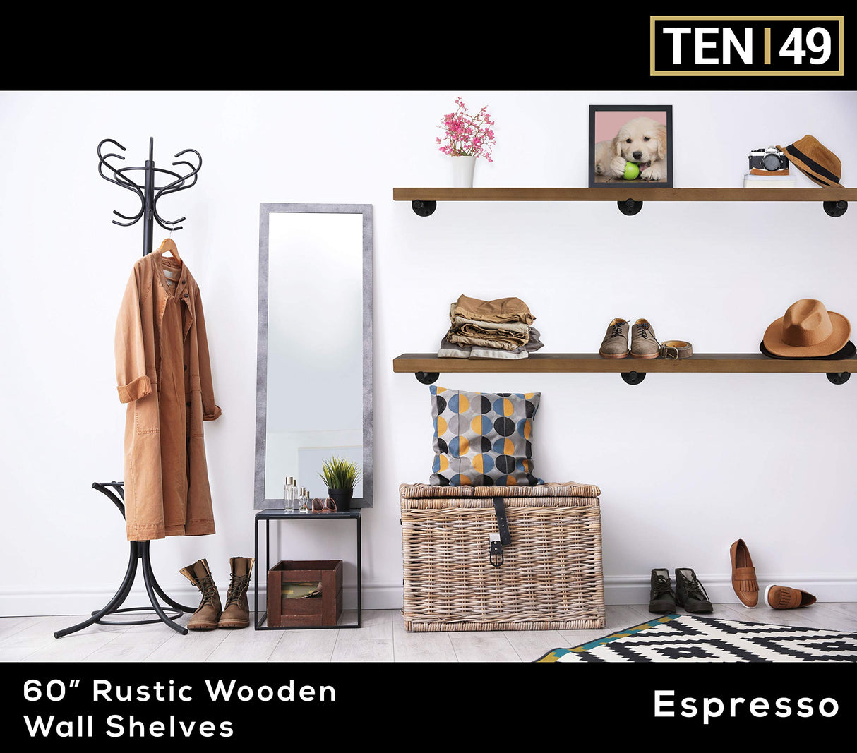 Industrial Rustic Wood Wall Shelf Extra Thickness Modern Interior Decor Floating Shelves