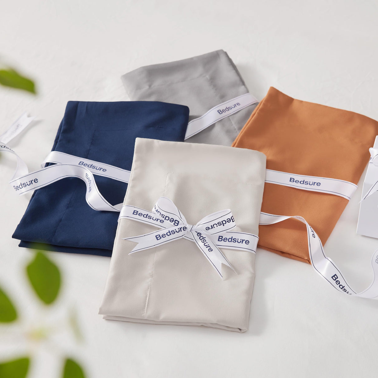 Queen Comforter Set - 7 Pieces Solid Grey Queen Bed in a Bag