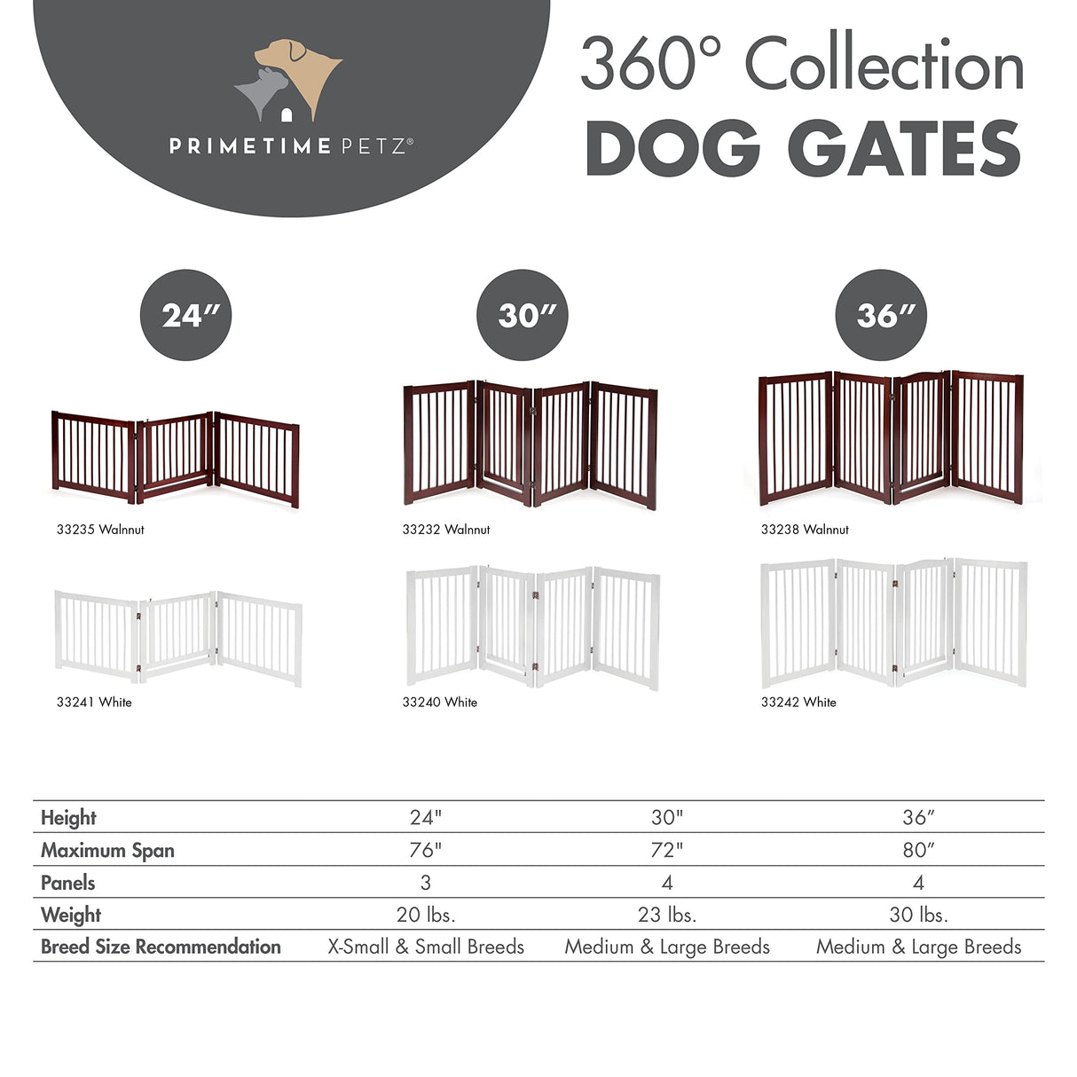 360 Configurable Dog Gate with Door – Indoor Freestanding Walk Through Wood Pet Gate