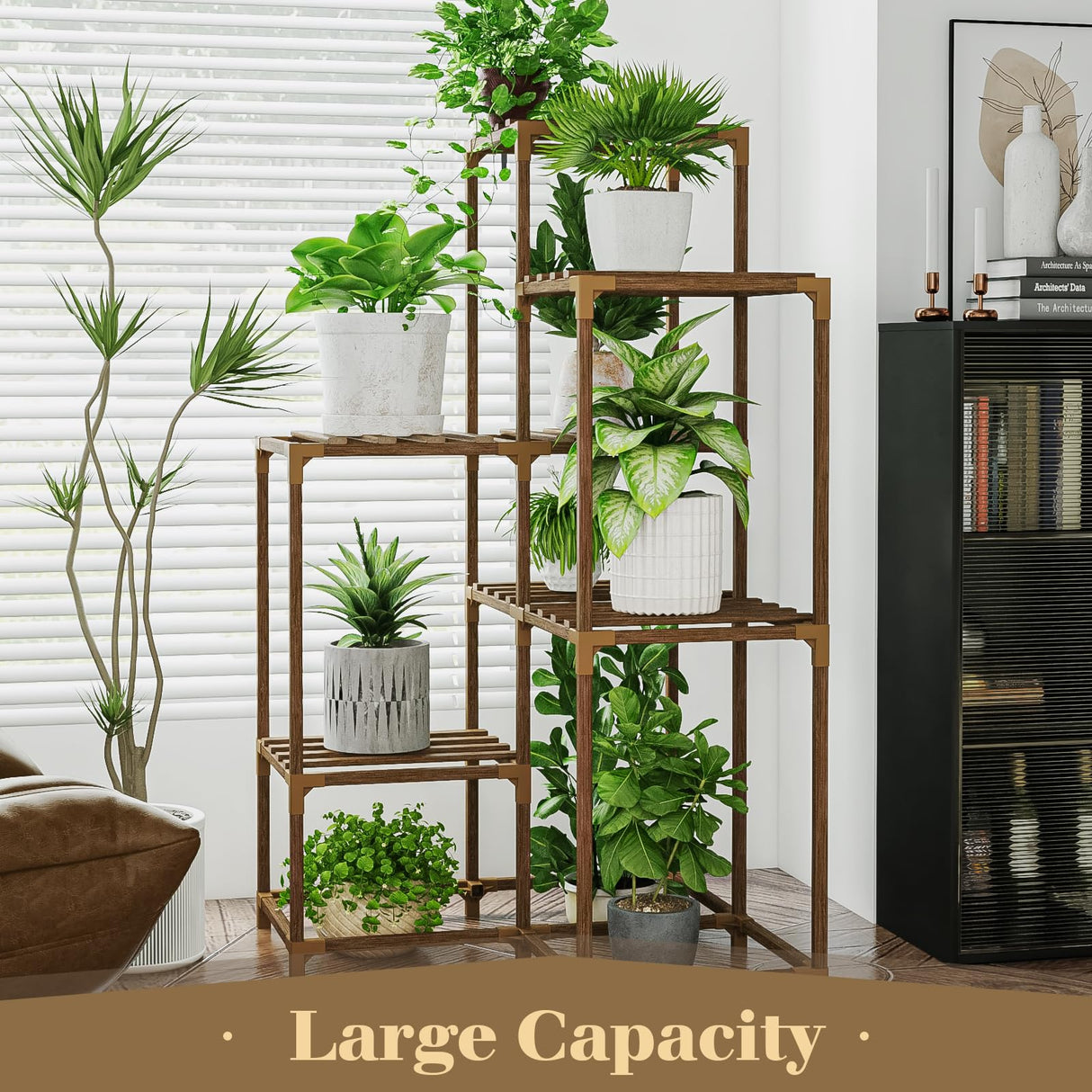 Bamworld 7-Tier Wooden Plant Stand