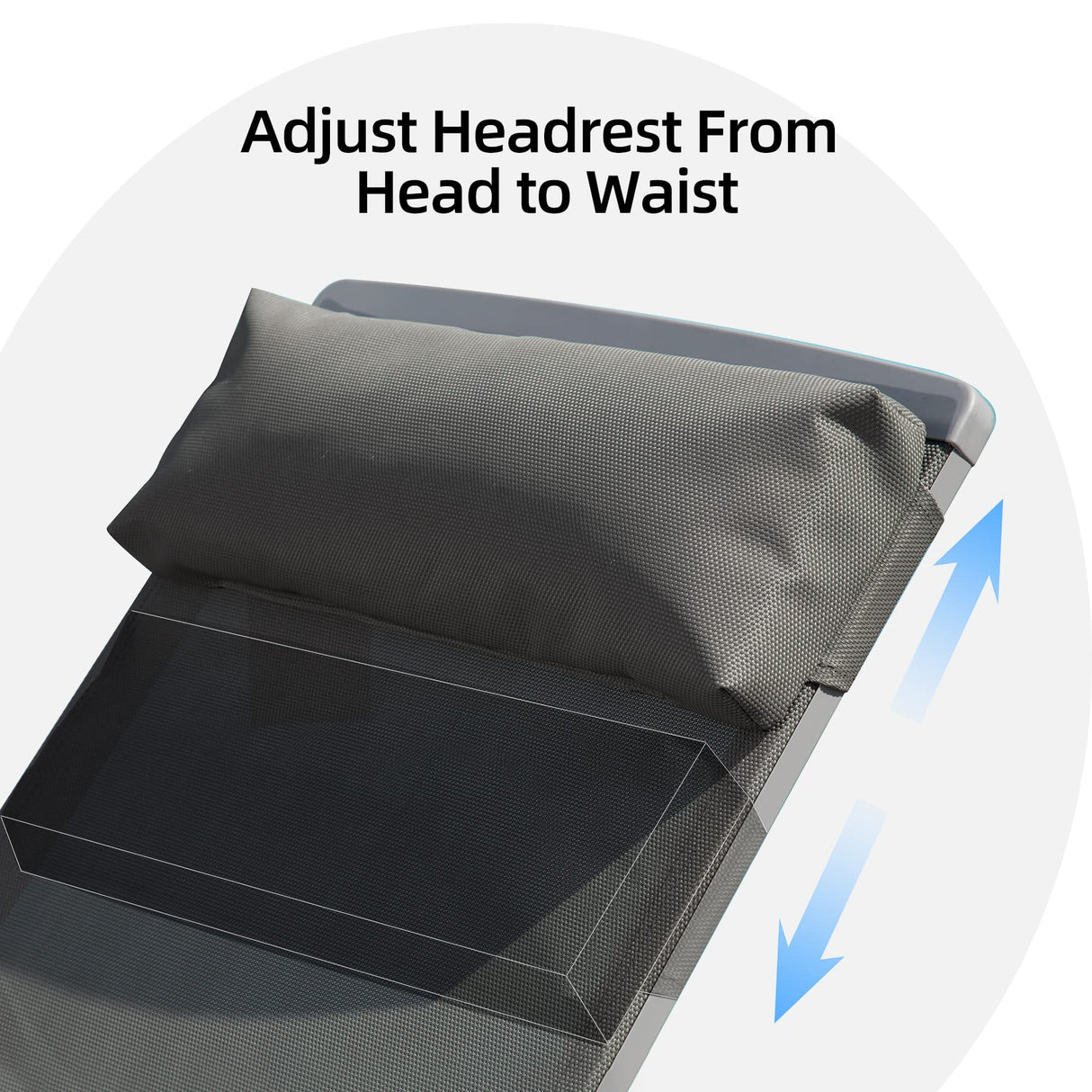 Patio Chaise Lounge Set -3 Pieces Aluminum Adjustable Pool Lounge Chairs